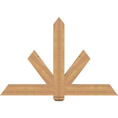 Ekena Millwork Kennewick Timber Gable Bracket, Western Red Cedar, 60"W x 40"H x 3 1/2"D x 5 1/2"F, 16/12 Pitch GBW060X40X0406KEN00SWR